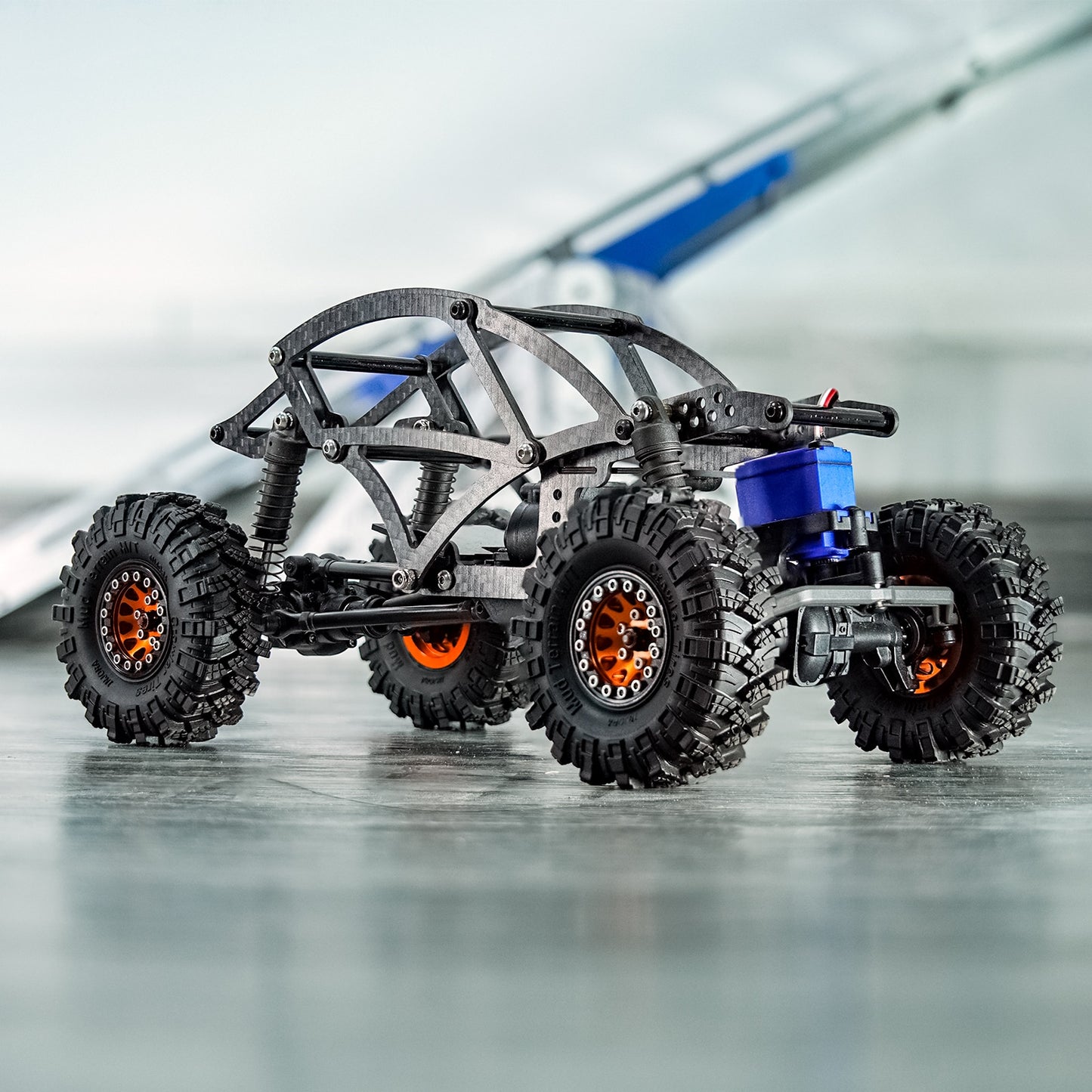 Kit telaio telaio in fibra di carbonio INJORA Kangaroo per aggiornamento 1/18 RC Crawler TRX4M (4M-39)