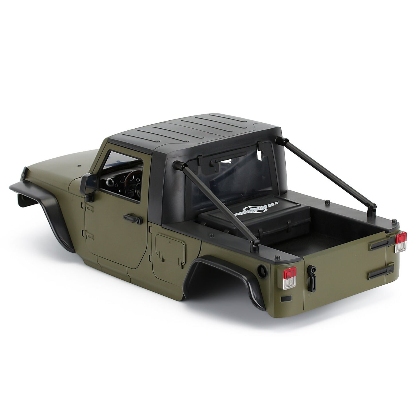INJORA 12.3in 313mm Wielbasis Pickup Body Shell Ongemonteerde Kit voor 1/10 RC Crawler Auto Axiale SCX10 SCX10 II 90046 Jeep Wrangler