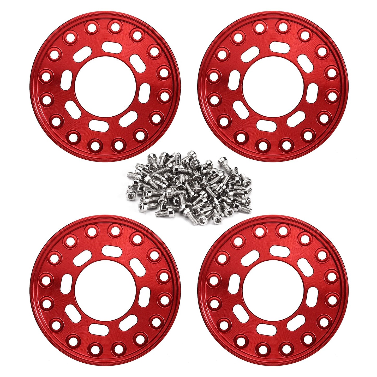 INJORA 4PCS Anello Beadlock esterno in alluminio CNC per cerchi da 1.0 "1/24 RC Crawler Car Axial SCX24 AX24 Aggiornamento