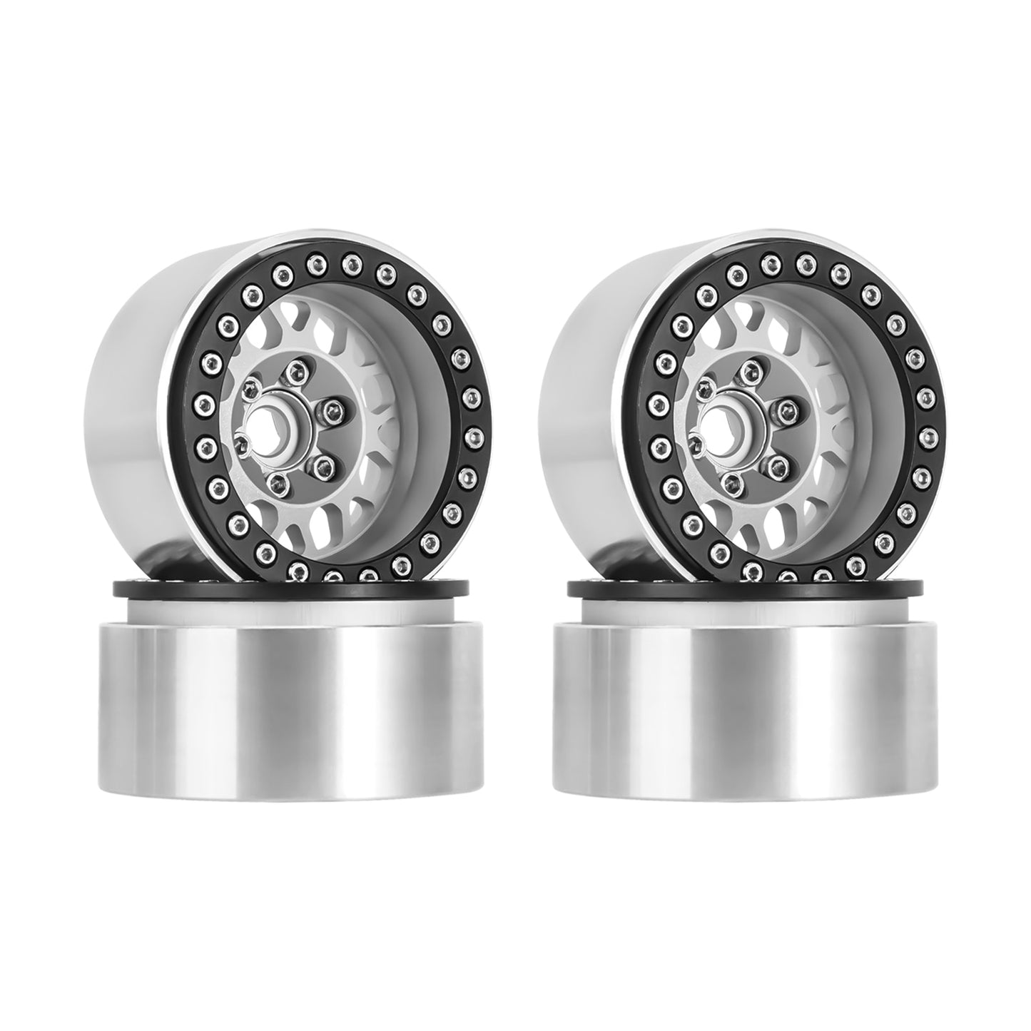 INJORA CNC Aluminum Deep Dish Negative Offset 10.4mm 1.9" Beadlock Wheel Rim