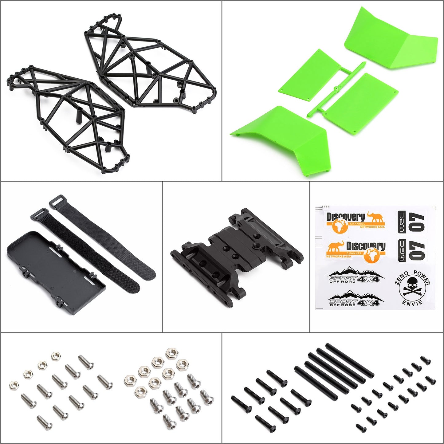 INJORA Nylon Rock Buggy Roll Cage Body Shell Chassis for 1/10 RC Crawler Car Axial SCX10 & SCX10 II 90046 DIY Parts