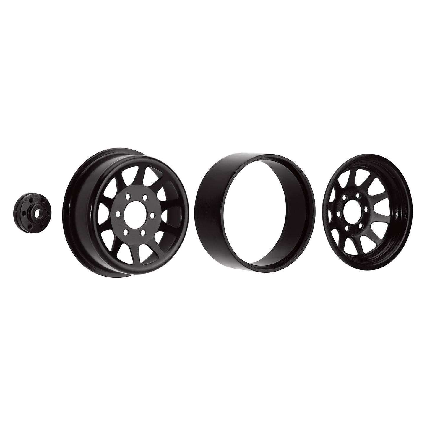 INJORA 116g/pcs Metal Alloy 1.9 Beadlock Wheel Rims for 1:10 RC Crawler Axial SCX10 AXI03007 90046 TRX4 Redcat GEN8 (W1909)