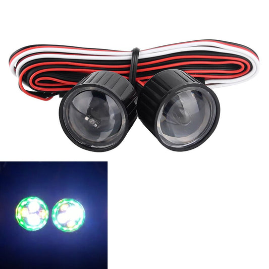 INJORA 22mm Headlight LED Light with Controller Board for 1/10 RC Crawler Axial SCX10 90046 Jeep Wrangler Body Shell