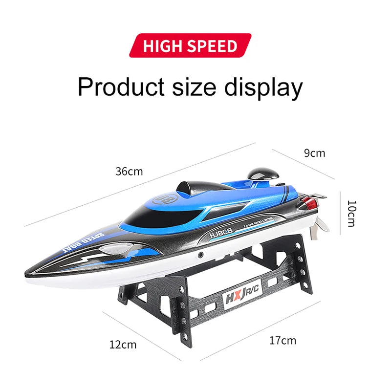 HJ808 RC Boat 2.4Ghz 25km/h High-Speed Remote Control Speed Boat