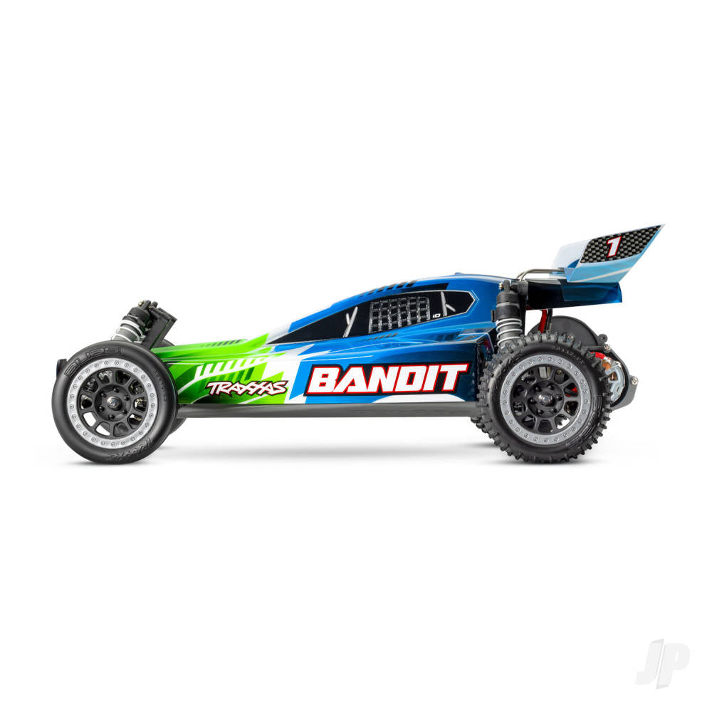 TRAXXAS Bandit 1:10 2WD RTR Electric Off-Road Buggy, Green (+ TQ 2-ch, XL-5, Titan 550, 7-Cell NiMH, USB-C) SHADOW STOCK TRX24054-8-GRN