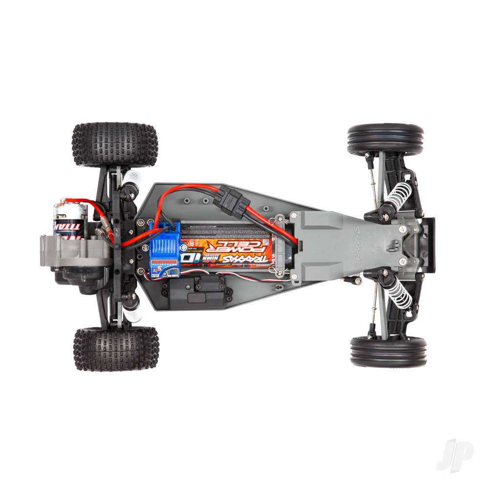 TRAXXAS Bandit 1:10 2WD RTR buggy fuoristrada elettrico, rosso (+ TQ 2 canali, XL-5, Titan 550, 7 celle NiMH, USB-C) SHADOW STOCK TRX24054-8-RED