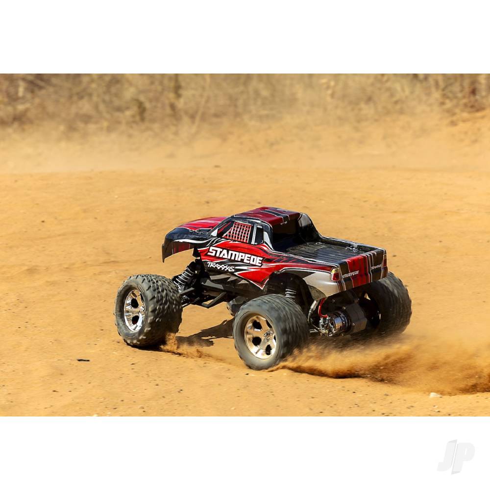 TRAXXAS Stampede 1:10 2WD RTR Monster Truck elettrico, arancione (+ TQ 2 canali, Titan 550, XL-5, NiMH a 7 celle, caricatore USB-C) Shadow stock TRX36054-8-ORNG