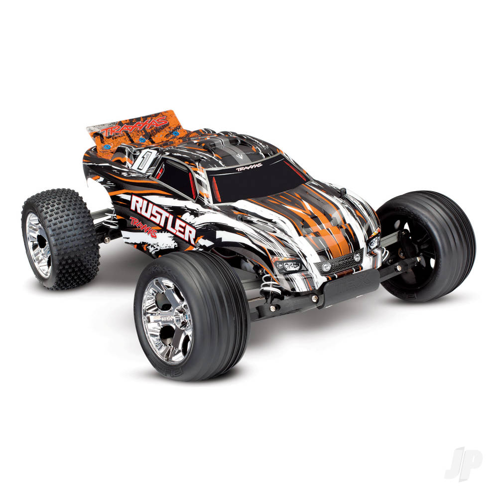 TRAXXAS ORANGE Rustler 1:10 2WD RTR camion elettrico da stadio TRX37054-4-ORG