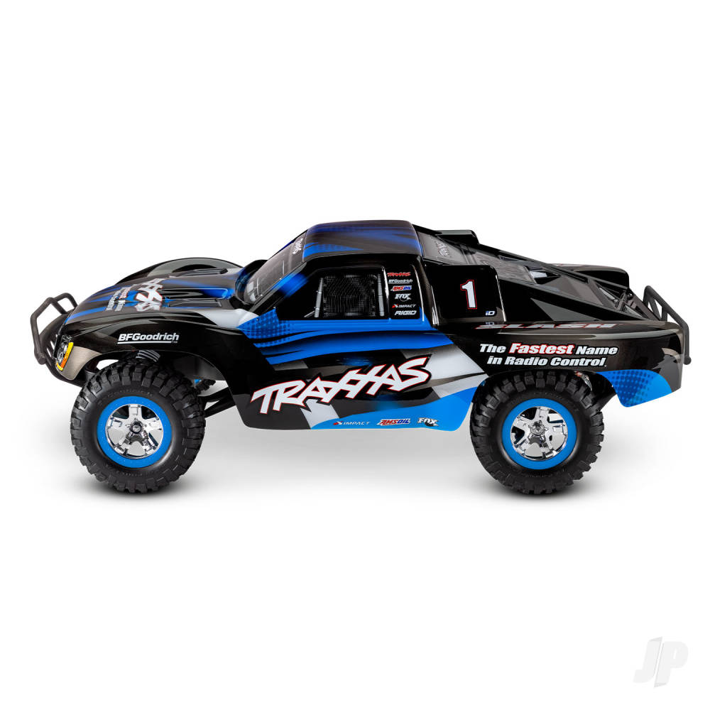 Traxxas Slash 1:10 2WD RTR elektrische kortebaantruck, blauw TRX58034-8-BLUE (schaduwvoorraad) 