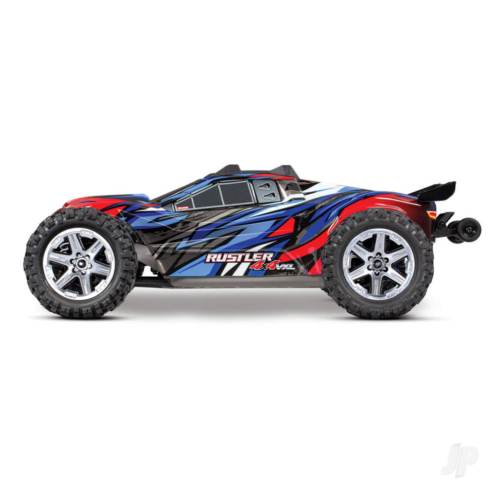 TRAXXAS BLUE Rustler 4X4 VXL 1:10 4WD RTR camion da stadio elettrico senza spazzole TRX67076-4-BLUE (STOCK SHADOW)