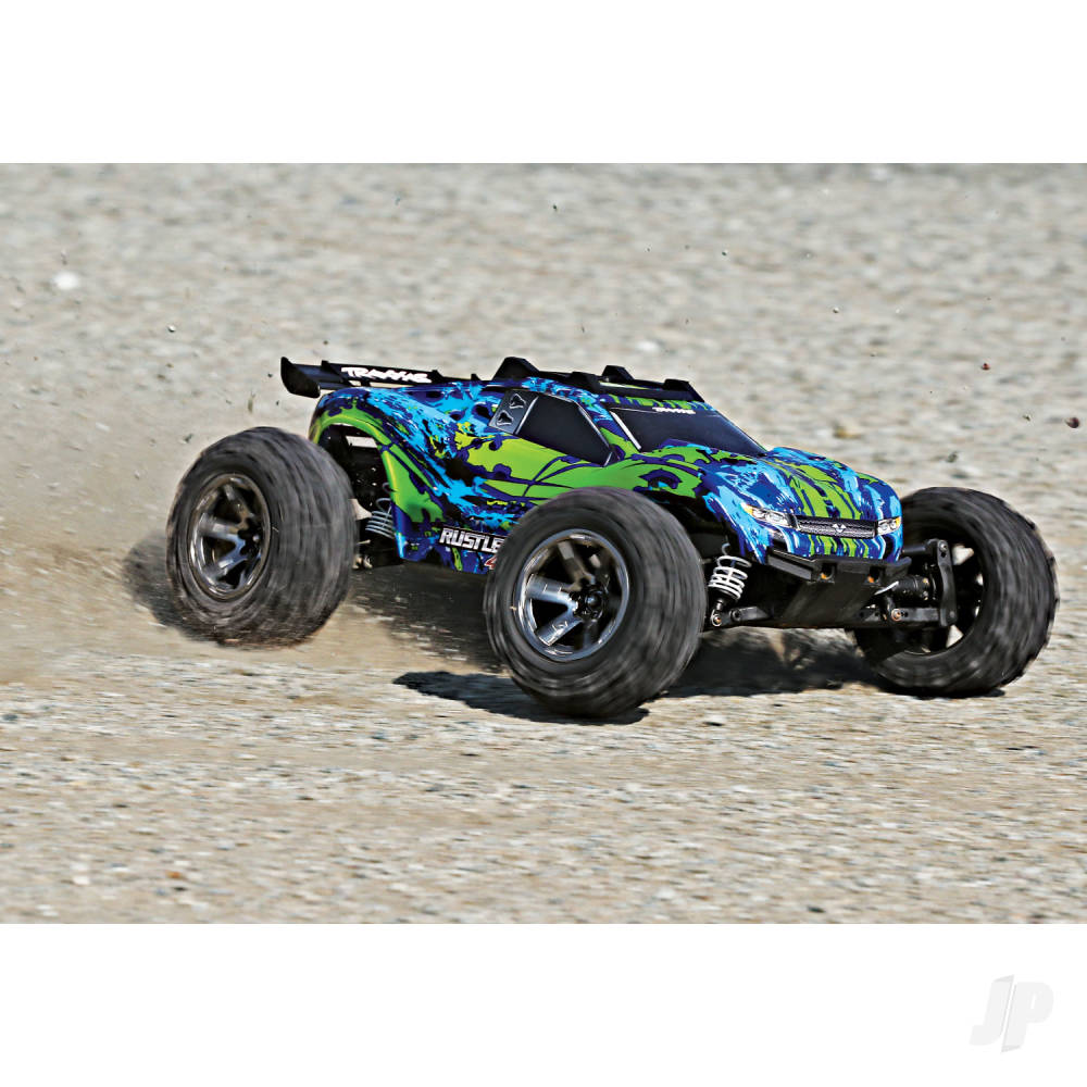 TRAXXAS GREEN Rustler 4X4 VXL 1:10 4WD RTR Brushless Electric Stadium Truck  TRX67076-4-GRN  (SHADOW STOCK)