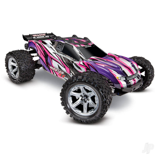 TRAXXAS Pink Rustler 4X4 VXL 1:10 4WD RTR borstelloze elektrische stadiontruck TRX67076-4-PINK (SHADOW STOCK)
