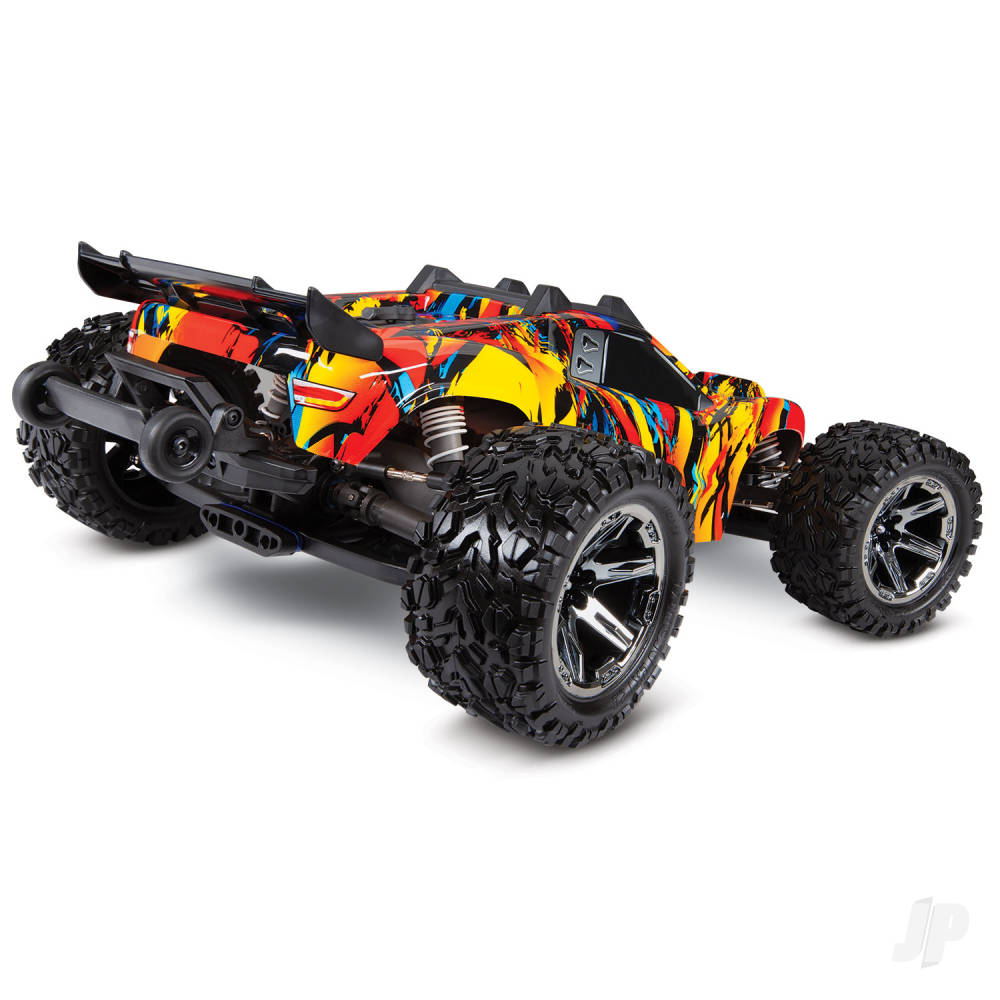 TRAXXAS Solar Flare Rustler 4X4 VXL 1:10 4WD RTR Brushless Electric Stadium Truck  TRX67076-4-SLRF  (SHADOW STOCK)