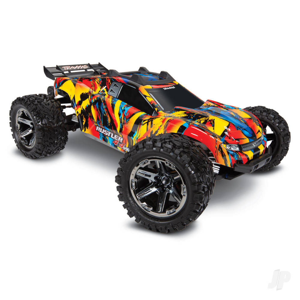 TRAXXAS Solar Flare Rustler 4X4 VXL 1:10 4WD RTR borstelloze elektrische stadiontruck TRX67076-4-SLRF (SHADOW STOCK)