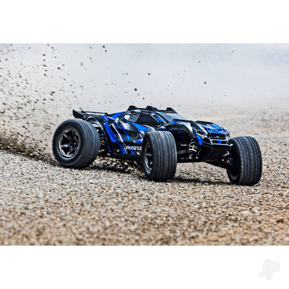 TRAXXAS Rustler Ultimate 4X4 VXL 1:10 4WD RTR Brushless Electric Short Course Truck, blue   TRX67097-4-BLUE  (shadow stock)