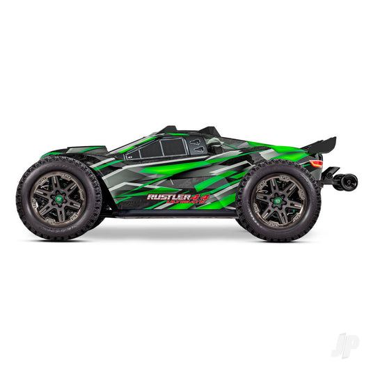 TRAXXAS Rustler Ultimate 4X4 VXL 1:10 4WD RTR camion elettrico senza spazzole per percorsi brevi, verde TRX67097-4-GRN (stock ombra)