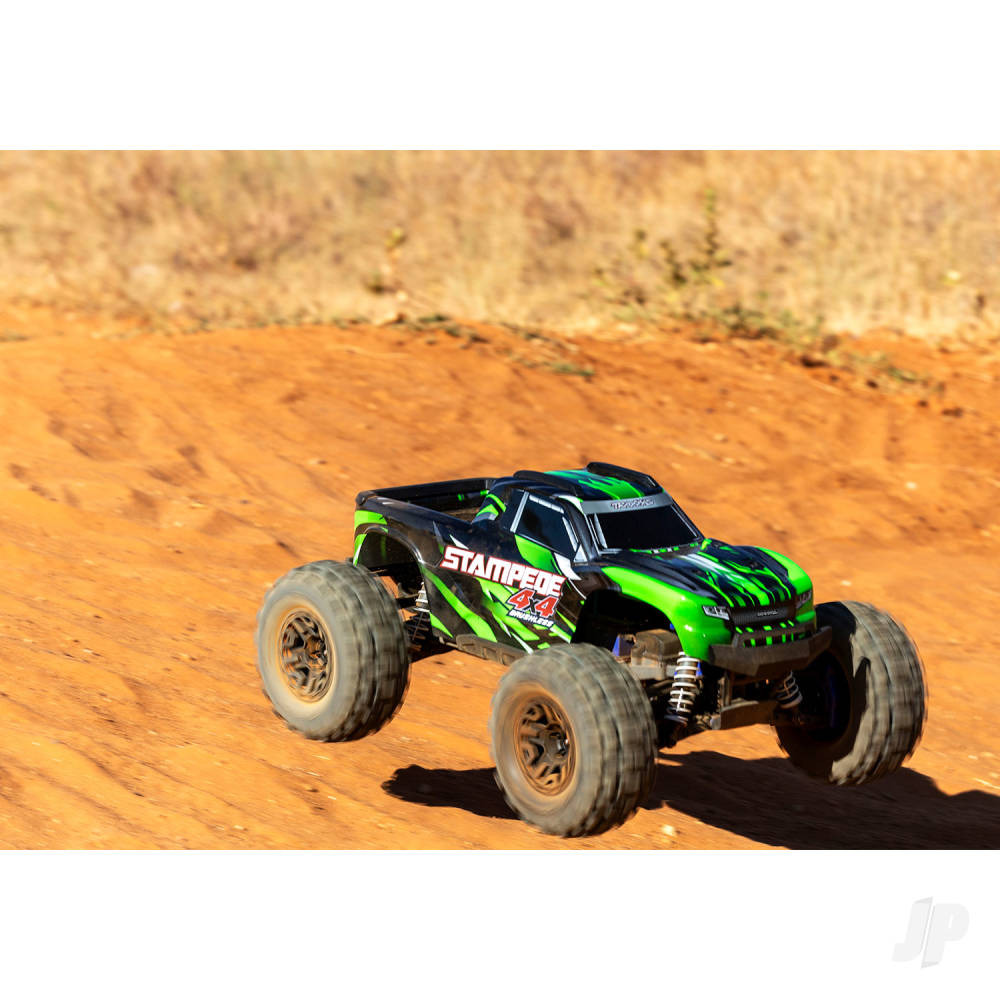 TRAXXAS Stampede 4X4 BL-2S 1:10 4WD RTR Brushless Electric Monster Truck, Green  TRX67154-4-GRN