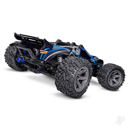 TRAXXAS Rustler 4X4 BL-2S 1:10 4WD RTR borstelloze elektrische stadiontruck, blauw TRX67164-4-BLUE (schaduwvoorraad)