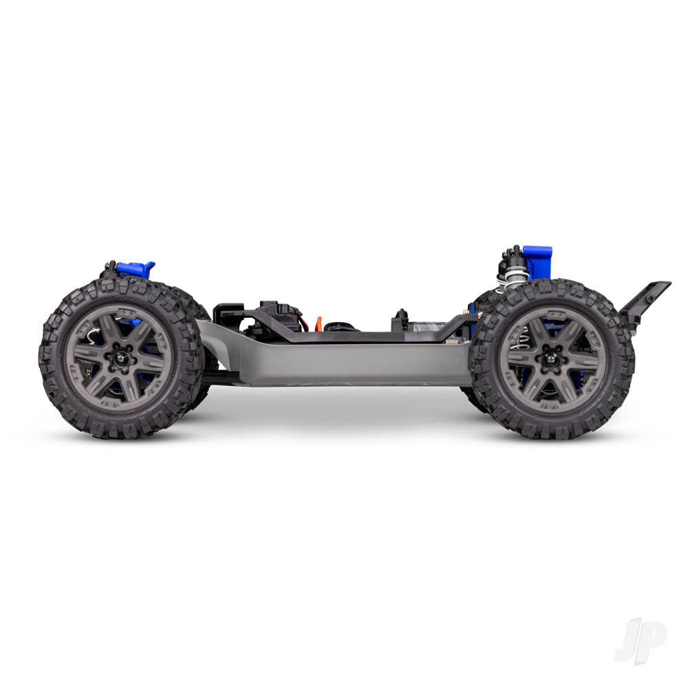 TRAXXAS Rustler 4X4 BL-2S 1:10 4WD RTR camion da stadio elettrico senza spazzole, blu TRX67164-4-BLUE (stock ombra)