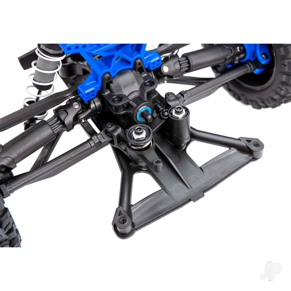 TRAXXAS Rustler 4X4 BL-2S 1:10 4WD RTR camion da stadio elettrico senza spazzole, blu TRX67164-4-BLUE (stock ombra)