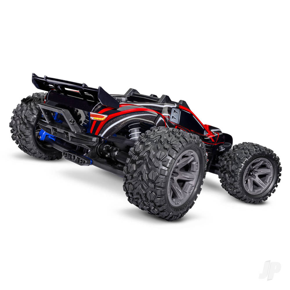 TRAXXAS Rustler 4X4 BL-2S 1:10 4WD RTR camion da stadio elettrico senza spazzole, rosso TRX67164-4-RED (stock ombra)