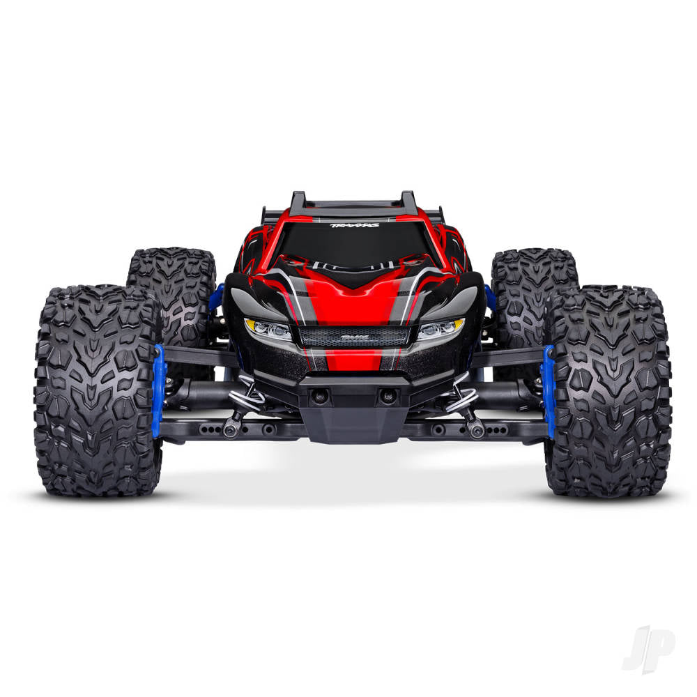 TRAXXAS Rustler 4X4 BL-2S 1:10 4WD RTR camion da stadio elettrico senza spazzole, rosso TRX67164-4-RED (stock ombra)