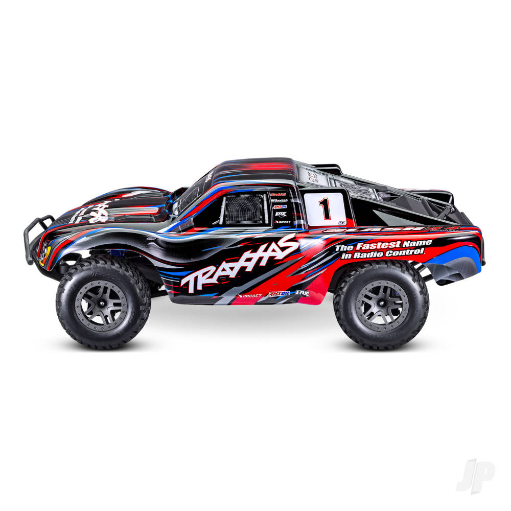 Traxxas Slash 4X4 BL-2S 1:10 4WD RTR camion elettrico senza spazzole per percorsi brevi, rosso TRX68154-4-RED (stock ombra)