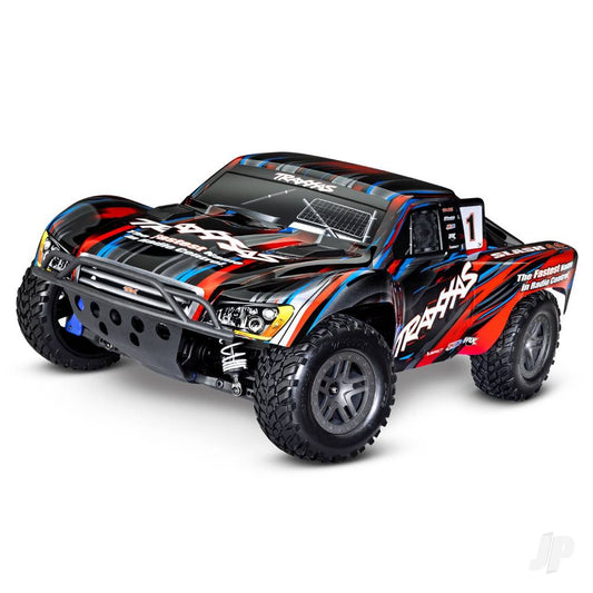 Traxxas Slash 4X4 BL-2S 1:10 4WD RTR camion elettrico senza spazzole per percorsi brevi, rosso TRX68154-4-RED (stock ombra)