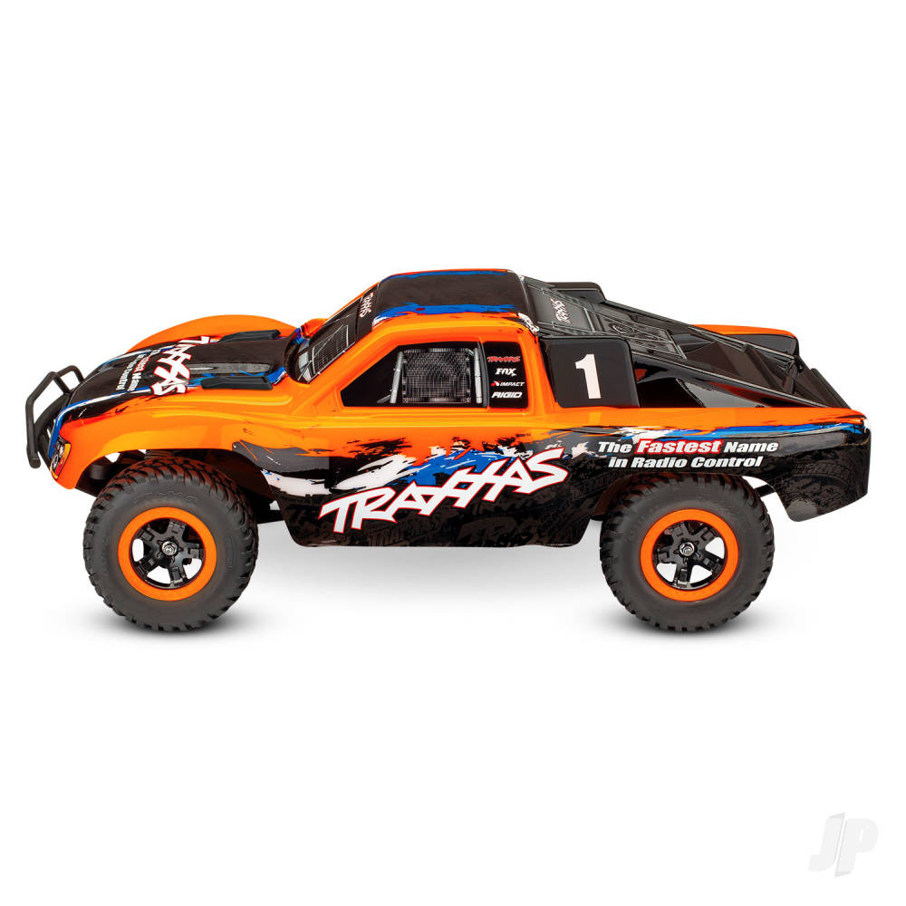 TRAXXAS Slash 4X4 VXL 1:10 4WD RTR camion elettrico senza spazzole per percorsi brevi, arancione TRX68286-4-ORNG (stock ombra)