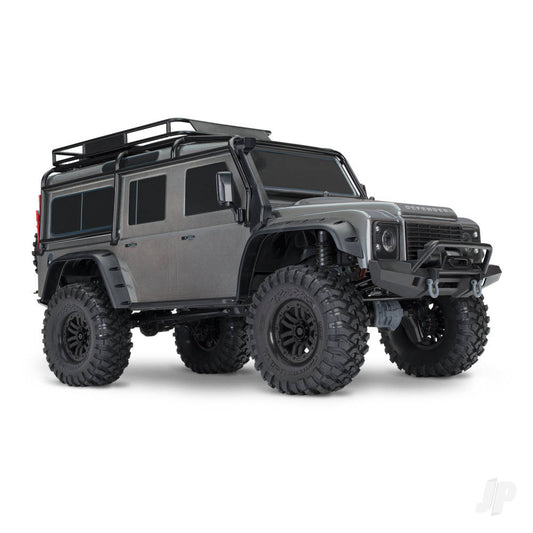 Traxxas TRX-4 Land Rover Defender 110 met Lier - Zilver TRX82056-84-SLVR (schaduwvoorraad)