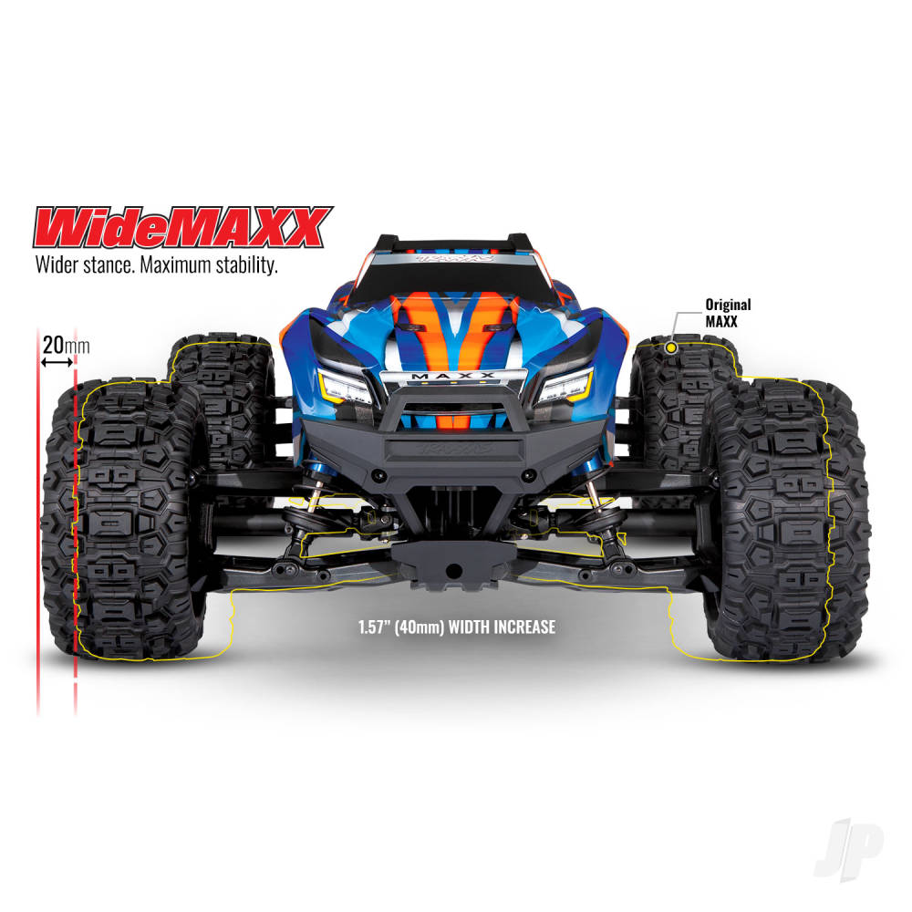 Traxxas BLUE Maxx 1:10 4X4 Monster Truck RTR elettrico senza spazzole TRX89086-4-BLUE (STOCK SHADOW)