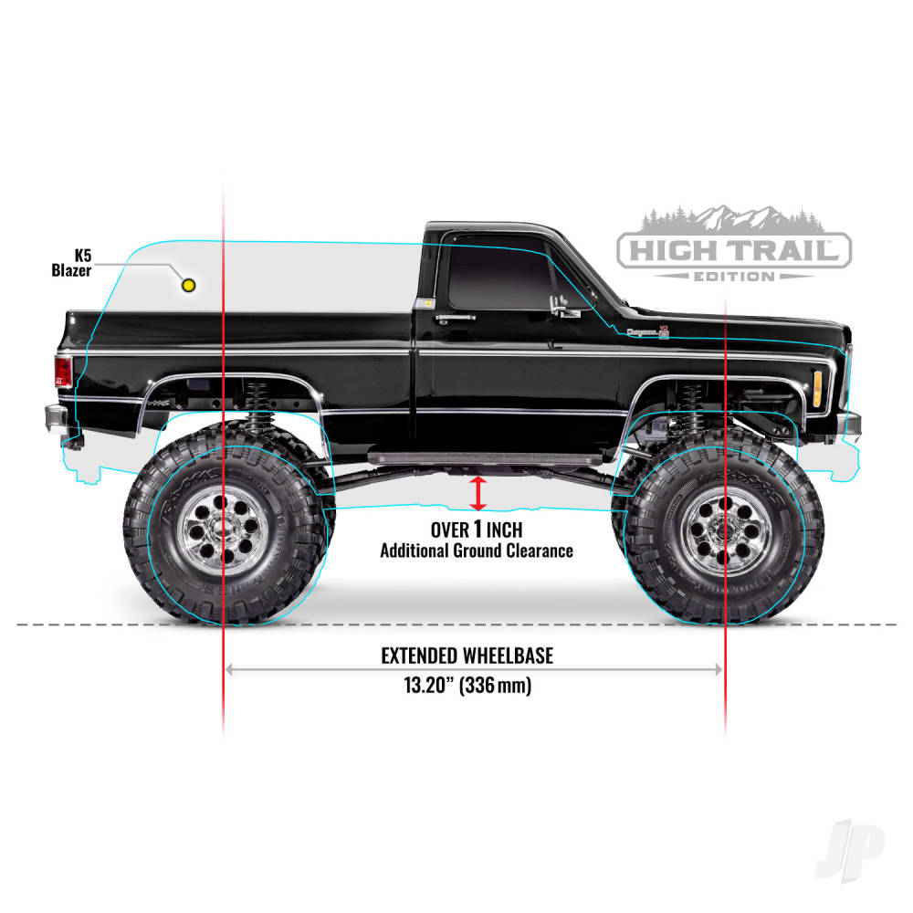 TRAXXAS TRX-4 1979 Chevrolet K10 Truck 1:10 4WD Trail Crawler elettrico, Nero TRX92056-4-BLK (SHADOW STOCK)