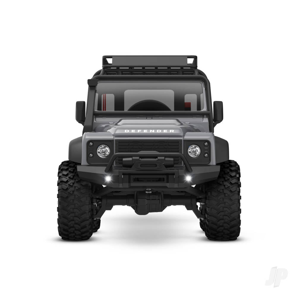 TRAXXAS TRX-4m Land Rover Defender 1:18 4X4 elektrische trailcrawler, zilver TRX97054-1-SLVR (schaduwvoorraad)