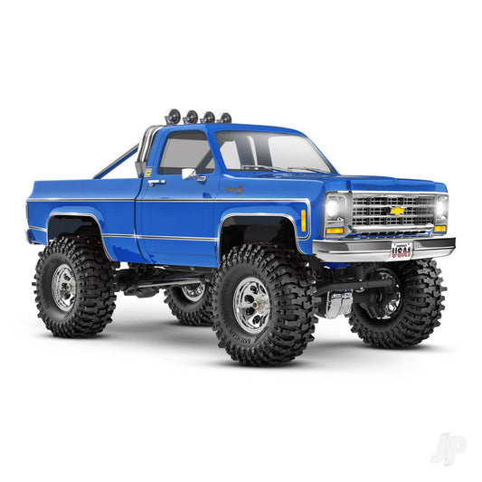 Traxxas TRX-4m Chevrolet 1979 K10 1:18 4WD elektrische trailcrawler, blauw TRX97064-1-BLUE (schaduwvoorraad)