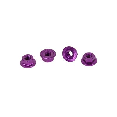 Core RC SERRATED ALLOY M4 NUTS; VIOLET PK 4  CR036