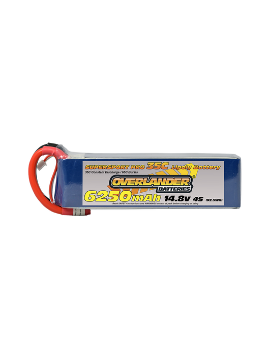 Batteria Overlander 6250MAH 14.8V 4S 35C SUPERSPORT PRO LIPO 2770
