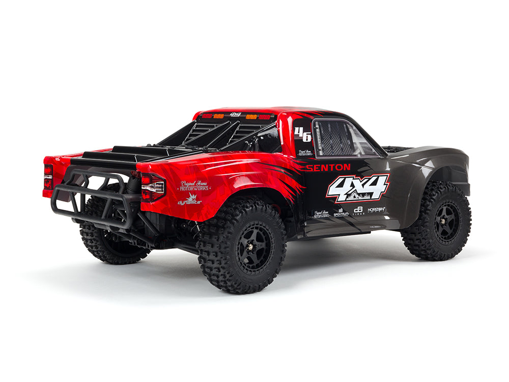 ARRMA Senton 4X4 MEGA SLT3 kortebaantruck RTR rood met batterij en oplader ARA4203V3BIT1 