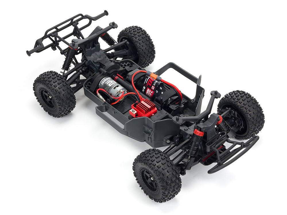 ARRMA Senton 4X4 MEGA SLT3 kortebaantruck RTR rood met batterij en oplader ARA4203V3BIT1 