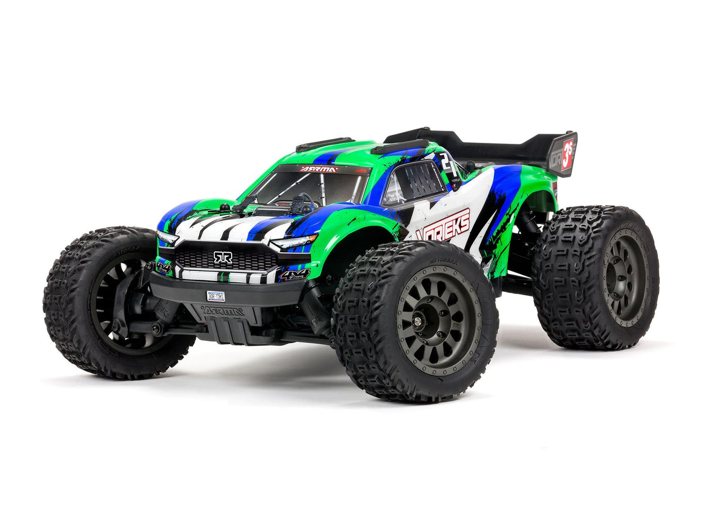 ARRMA Vorteks 4X4 3S BLX 1/10 Stadium Truck RTR, Groen ARA4305V3BT3 (leveranciersvoorraad - op bestelling leverbaar)