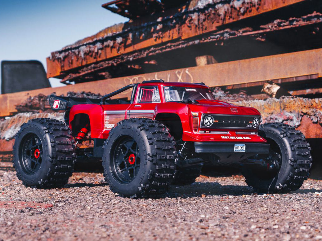 Outcast 4X4 8S BLX 1/5th Stunt Truck Red ARA5810B (shadow stock, available to order)