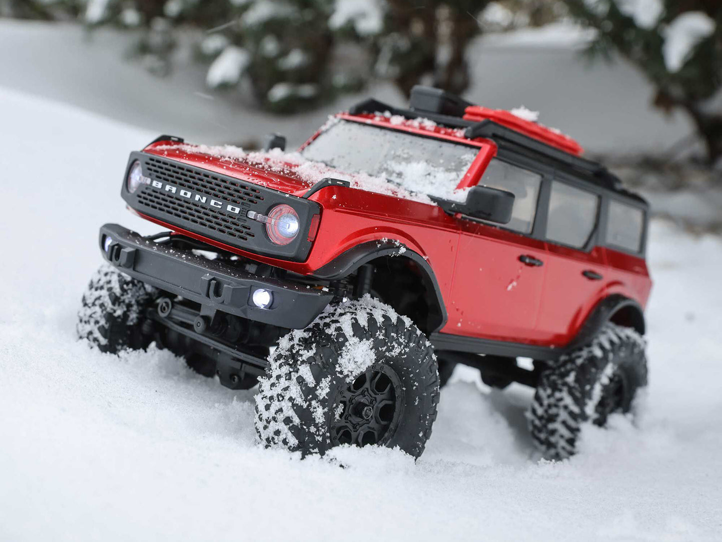 AXIAL 1/24 SCX24 2021 Ford Bronco 4WD Truck Brushed RTR, Red AXI00006T1