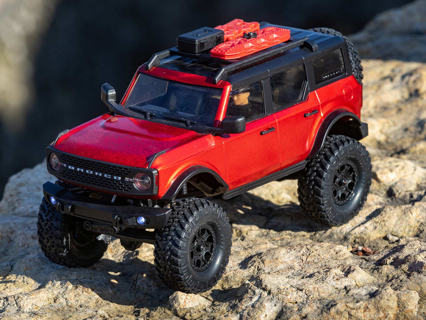 AXIAL 1/24 SCX24 2021 Ford Bronco 4WD camion RTR spazzolato, rosso AXI00006T1