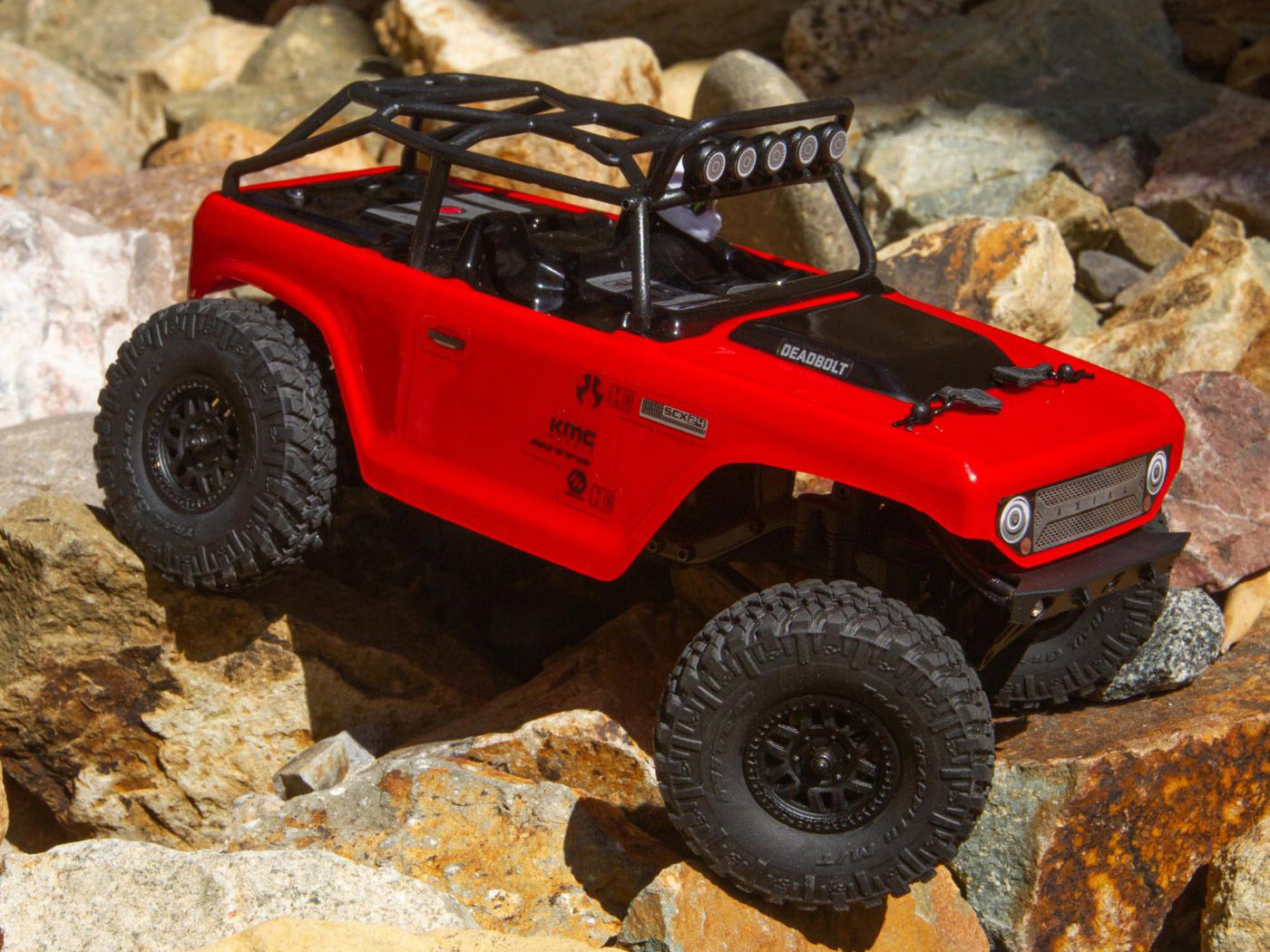 AXIAL  SCX24 Deadbolt 1/24th Scale Elec 4WD - RTR, Red  AXI90081T1