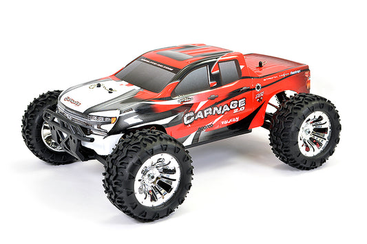 FTX Carnage 2.0 1/10 Brushed Truck 4wd RTR - Red  FTX5537R