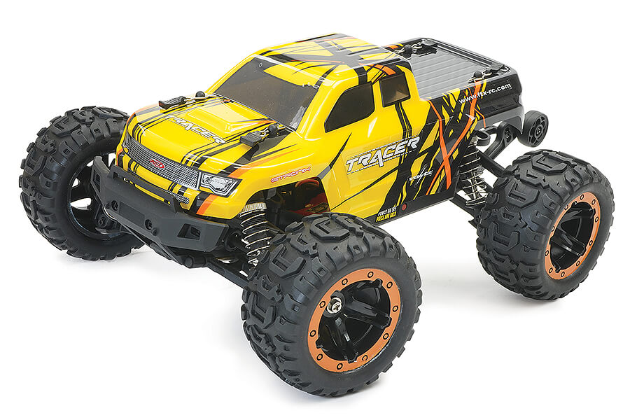 FTX TRACER 1/16 4WD BORSTELLOZE MONSTER TRUCK RTR - Geel FTX5596Y