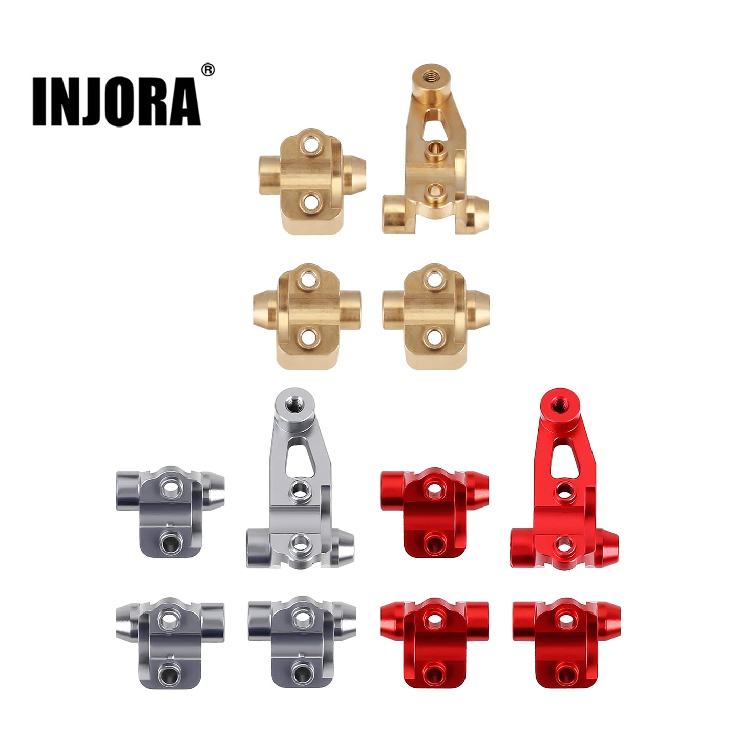 INJORA Aluminum Brass Axle Mount Set Suspension Links Stand for 1/10 RC Crawler Car TRX-4 TRX-6 8227 Upgrade Parts