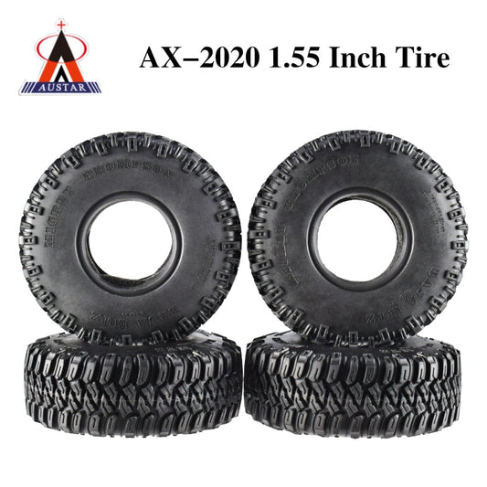 4Pcs 1.55 Inch Soft Rubber Wheel Tires/Wheel Plastic Rim Hub for RC Crawler Car MST JIMNY Axial AX90069 D90 TF2 Tamiya CC01 LC70