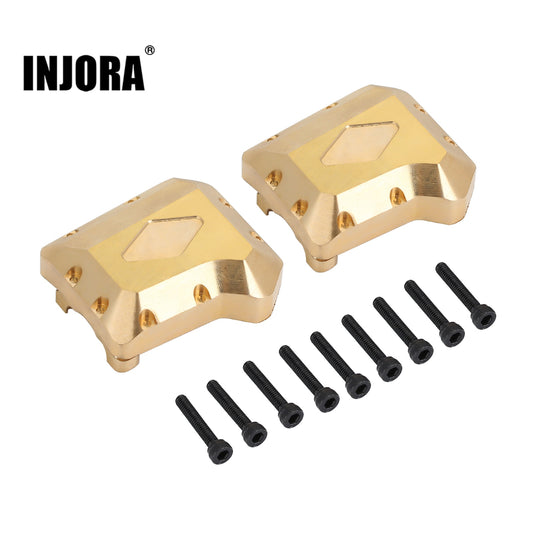 INJORA 2PCS 59g Brass Front Rear Differential Axle Cover for 1/10 RC Crawler Car TRX4 TRX-4 8280 Upgrade Parts