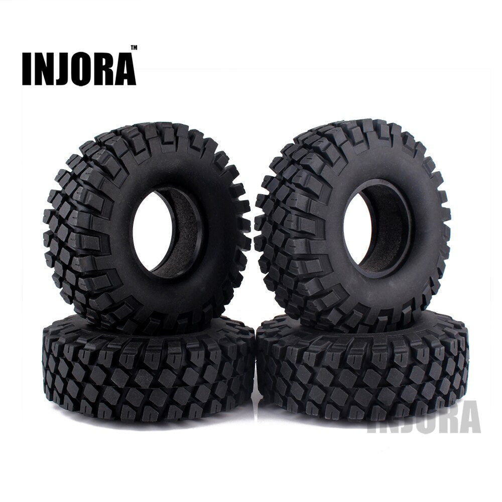 4 STUKS 114 MM 1.9 "Rubber Rotsen Banden/Wiel Banden voor 1:10 RC Rock Crawler Axiale SCX10 90046 AXI03007 TRX-4