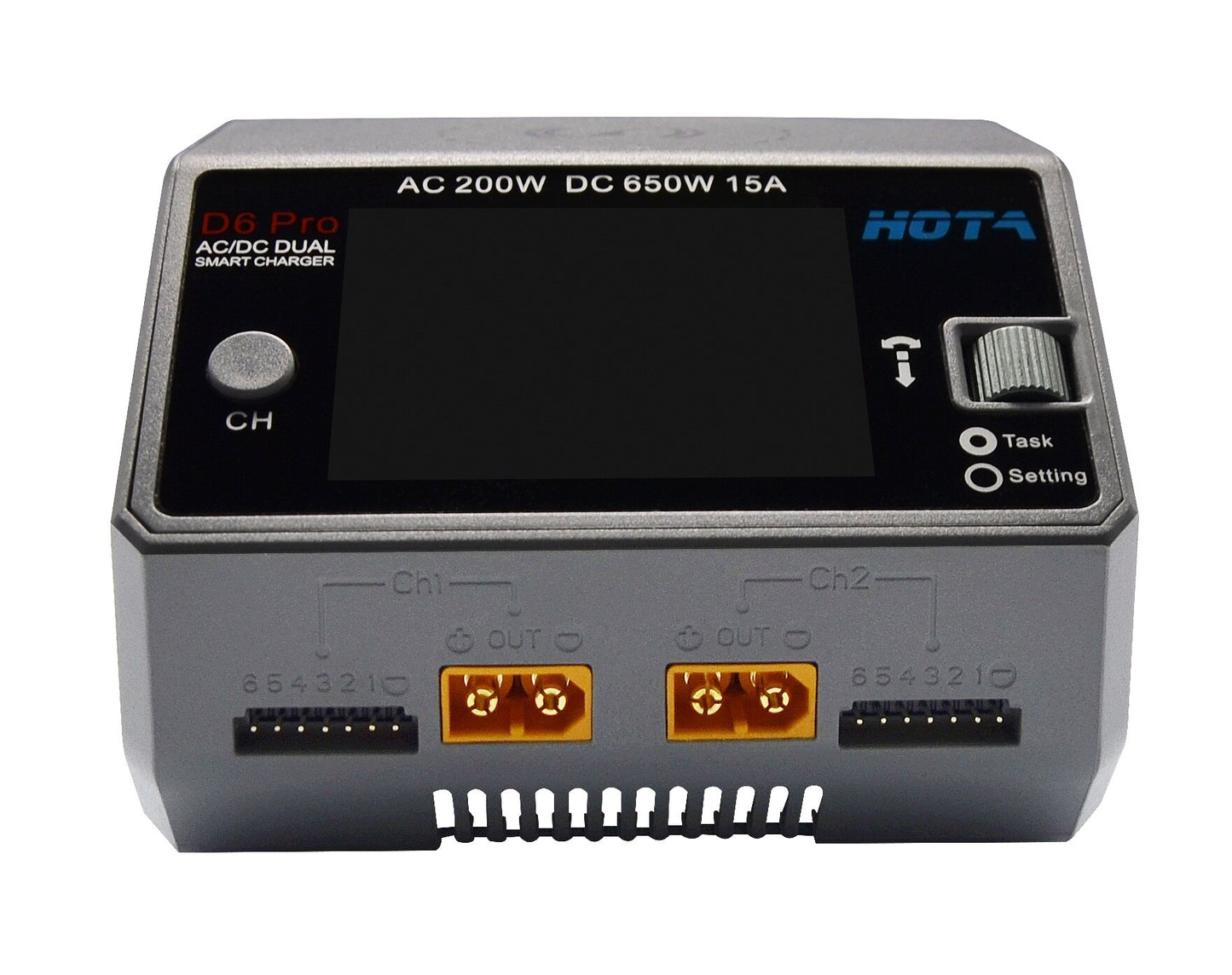 Originele HOTA D6 Pro Zwart AC 200 w DC 2x325 w/15a Kanaals Smart Batterij Oplader ontlader Lipo Oplader Voor Rc Drone Onderdelen